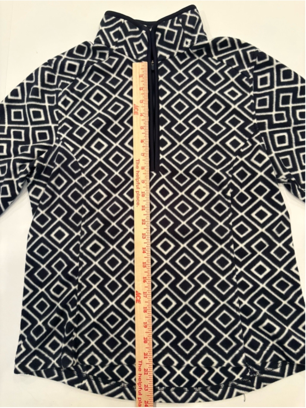 Youth Medium 14-16 Fleece Pullover-quarter Zip-black/white-Aztec Print-NEW-fall - Picture 6 of 12